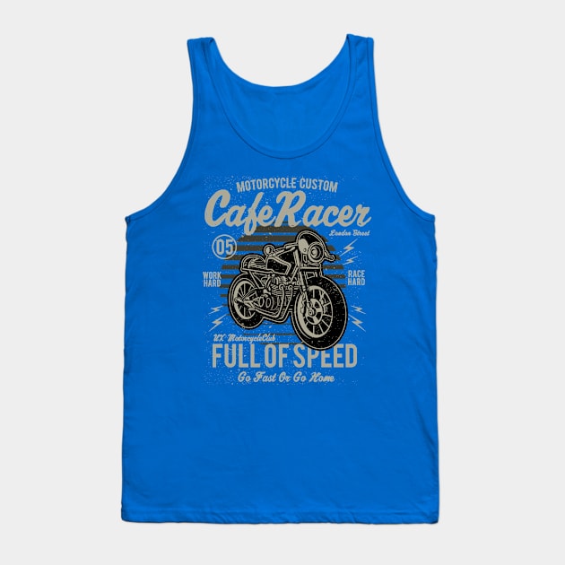 Caferacer Cafe Racer Full Of Speed Tank Top by Hariolf´s Mega Store